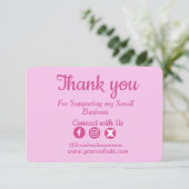 カスタムサンキューカードロゴピンク サンキューカード (スタンド正面)