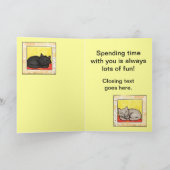 カスタムサンキューカード猫好きの友情 サンキューカード (内部)