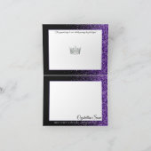 カスタムサンキューカード |パープルグリッター サンキューカード (内部)
