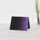 カスタムサンキューカード |パープルグリッター サンキューカード (裏面)