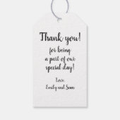 カスタムサンキューサゲレッドアーモンド結婚式の引き出物 ギフトタグ (裏面)
