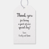 カスタムサンキューサゲレッドアーモンド結婚式の引き出物 ギフトタグ (裏面)