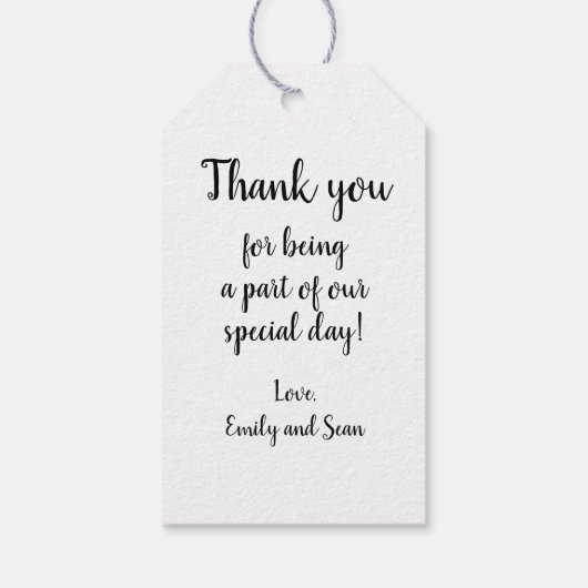 カスタムサンキューサゲレッドアーモンド結婚式の引き出物 ギフトタグ (裏面)