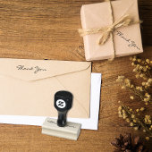 カスタムサンキューシモダンックエレガントなウェディングウッド ラバースタンプ
