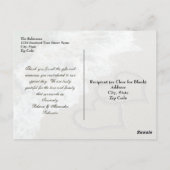 カスタムサンキューポストカード – 砂ハート/アクアビーチ ポストカード (裏面)