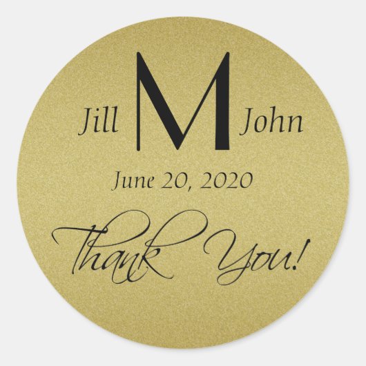 カスタムサンキュー結婚式の引き出物シール ラウンドシール (正面)