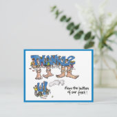 カスタムサンキュー足 ポストカード (スタンド正面)