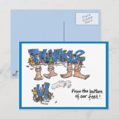 カスタムサンキュー足 ポストカード (正面/裏面)