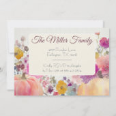 カスタムサンクスギビングディナーパンプキン招待状 招待状 (裏面)