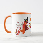 カスタムサンクスギビングデイトルコ引用文 マグカップ (左)