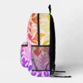 カスタムサンセットグラデーションリーフのカラフル プリントバックパック (右)