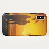 カスタムサンセットビーチサーフィン Case-Mate iPhoneケース (裏面(横))