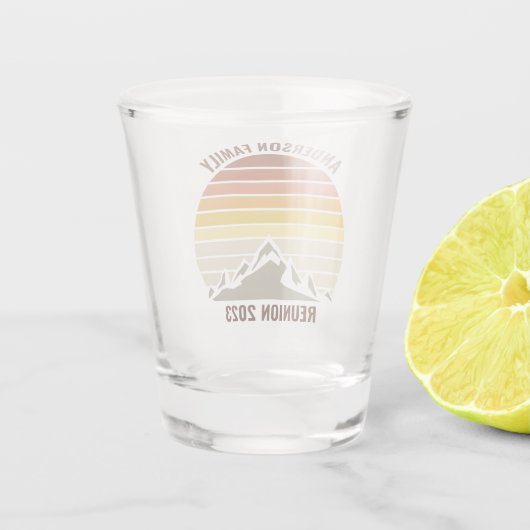 カスタムサンセットマウンテンファミリー懇親会キープサケ ショットグラス (裏面)