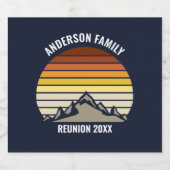 カスタムサンセットマウンテンファミリー懇親会パーティー ビールラベル (シングルラベル)