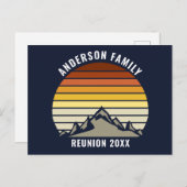 カスタムサンセットマウンテンファミリー懇親会パーティー ポストカード (正面/裏面)