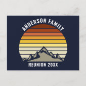 カスタムサンセットマウンテンファミリー懇親会パーティー ポストカード