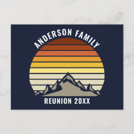 カスタムサンセットマウンテンファミリー懇親会パーティー ポストカード