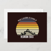 カスタムサンセットマウンテンファミリー懇親会パーティー ポストカード (正面/裏面)