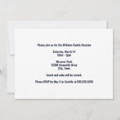 カスタムサンセットマウンテンファミリー懇親会パーティー 招待状 (裏面)