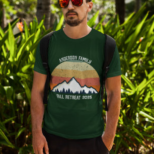 カスタムサンセット秋ファミリー懇親会グリーンマウンテン Tシャツ