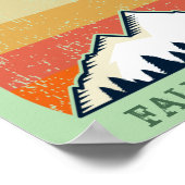 カスタムサンセット秋リトリートマウンテンハイキングトリップ ポスター (角)