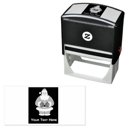 カスタムサンタイメージ文字自己インキングゴムスタンプ セルフインキングスタンプ (インサイチュ)