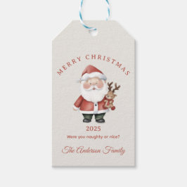 カスタムサンタウォーター色クリスマスの雰囲気ギフト ギフトタグ