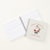 カスタムサンタウォーター色クリスマスの雰囲気ギフト ノートブック (内部)