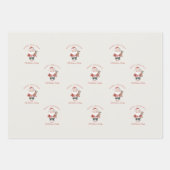 カスタムサンタウォーター色クリスマスの雰囲気ギフト ラッピングペーパーシート (正面2)