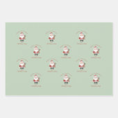 カスタムサンタウォーター色クリスマスの雰囲気ギフト ラッピングペーパーシート (正面3)