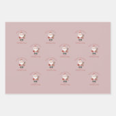 カスタムサンタウォーター色クリスマスの雰囲気ギフト ラッピングペーパーシート (正面2)