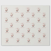 カスタムサンタウォーター色クリスマスの雰囲気ギフト ラッピングペーパー (フラット)