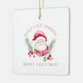 カスタムサンタオーナメントDIYホリデークリスマスヴィベ セラミックオーナメント (左)