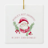 カスタムサンタオーナメントDIYホリデークリスマスヴィベ セラミックオーナメント (裏面)