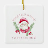カスタムサンタオーナメントDIYホリデークリスマスヴィベ セラミックオーナメント (正面)
