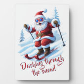 カスタムサンタクおもしろいロースキュートクリスマスホリデー フォトプラーク (正面)