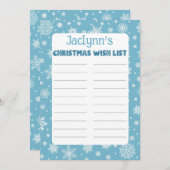 カスタムサンタクロースへのクリスマスレター 招待状 (正面/裏面)