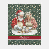 カスタムサンタクロース毛布ホリデーシーズン フリースブランケット (正面)