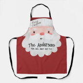 カスタムサンタクロース水の色メリークリスマス エプロン (正面)