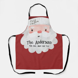 カスタムサンタクロース水の色メリークリスマス エプロン