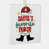 カスタムサンタズお気に入りのナースオーナメント セラミックオーナメント (右)