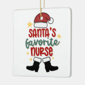 カスタムサンタズお気に入りのナースオーナメント セラミックオーナメント (左)