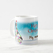 カスタムサンタハットメリークリスマスグレートデーン恋人 コーヒーマグカップ (正面左)