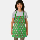 カスタムサンタハット顔3写真クリスマスプレゼント エプロン (インサイチュ)
