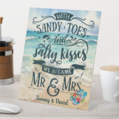 カスタムサンディ足指と塩辛いキス付き結婚 台座サイン (インサイチュ)