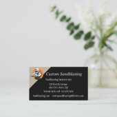 カスタムサンドブラスト名刺 名刺 (スタンド正面)