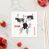 カスタムサン・フェルミン・パンプローナ走・エンシエロ・バル スタンダードカクテルナプキン (インサイチュ)