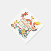 カスタムサーカスアクス誕生日紙ナプキンス スタンダードカクテルナプキン (角)