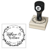 カスタムサークエレガントルフローラエレガントな結婚式 ラバースタンプ (押印)