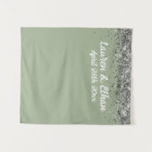 カスタムサージグリ結婚ーンシルバー撮影ブースプロップ タペストリー (正面(横))